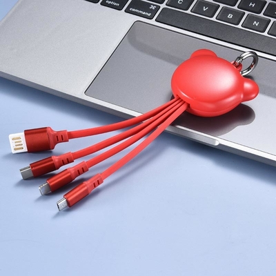 Custom Length 16cm Multiple USB Charger Cable Universal Keychain