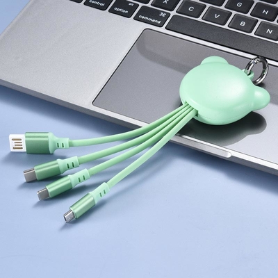 Custom Length 16cm Multiple USB Charger Cable Universal Keychain